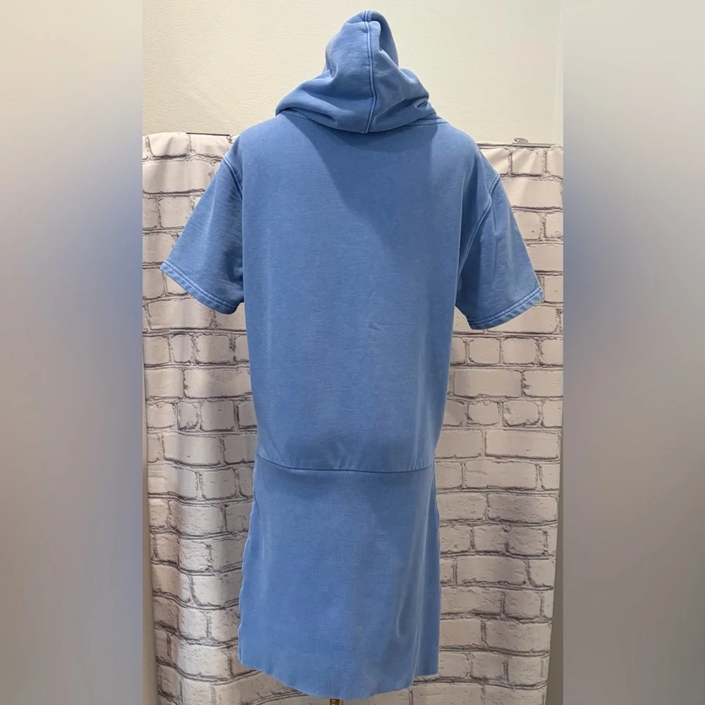 SER.O.YA Size:L Women Rory Blue Hoodie Sweatshirt Dress 100% Cotton - Picture 10 of 14